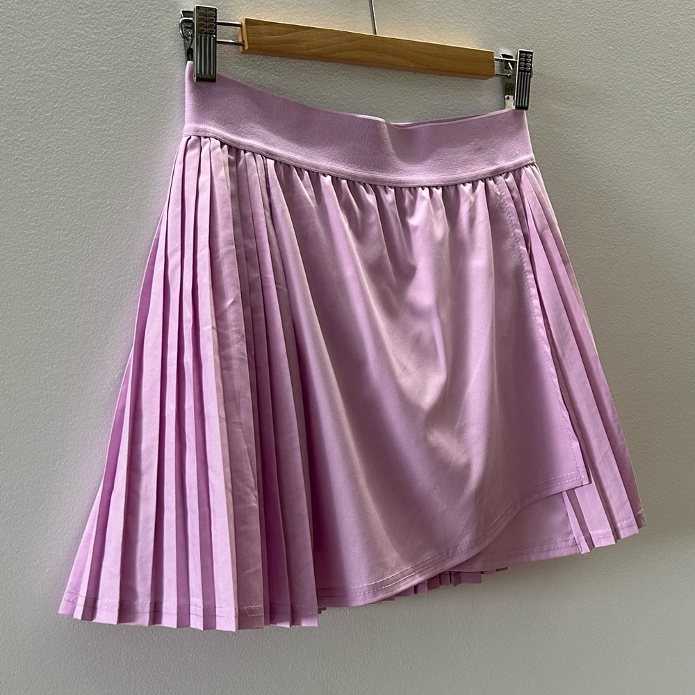 AL + IMAGE  Pink Asymmetrical Mini Skater Skirt NEW Women’s Size L